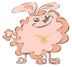 Pompom Poodle (caricature)